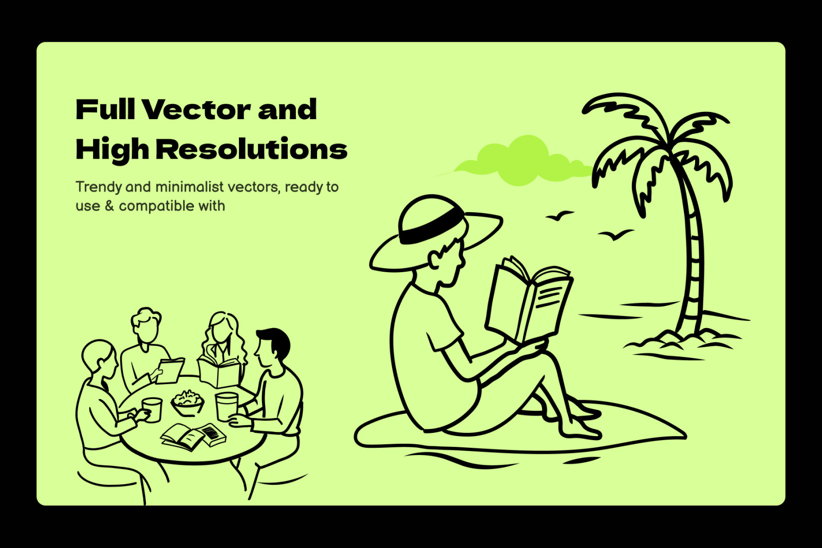 Book Reading Doodle Icons Book Reading Doodle Icons