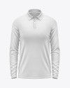 Men's Long Sleeve Polo Shirt Mockup