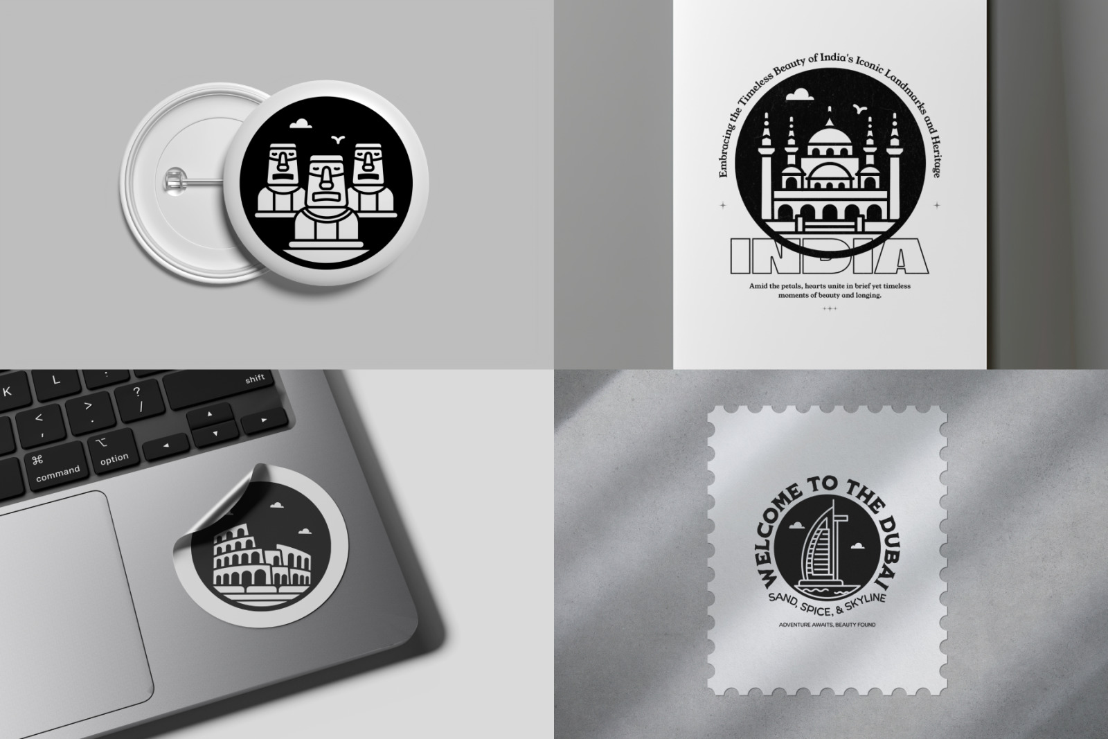 World Famous Landmarks Icons World Famous Landmarks Icons
