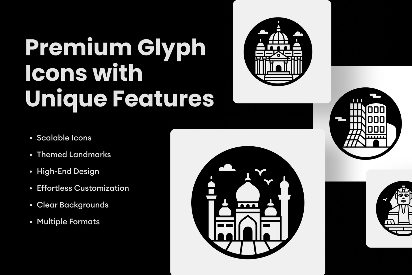 World Famous Landmarks Icons World Famous Landmarks Icons