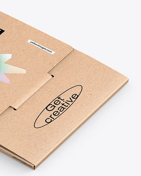 Closed Kraft Paper Envelope Mockup