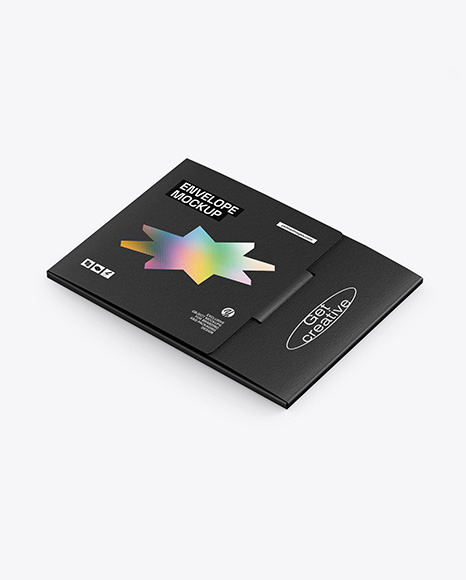 Closed Kraft Paper Envelope Mockup