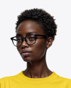 Afro-American Woman Wearing Oversized T-shirt & Wide Pants Mockup