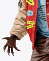Werewolf Wearing Varsity Jacket and Pants Mockup