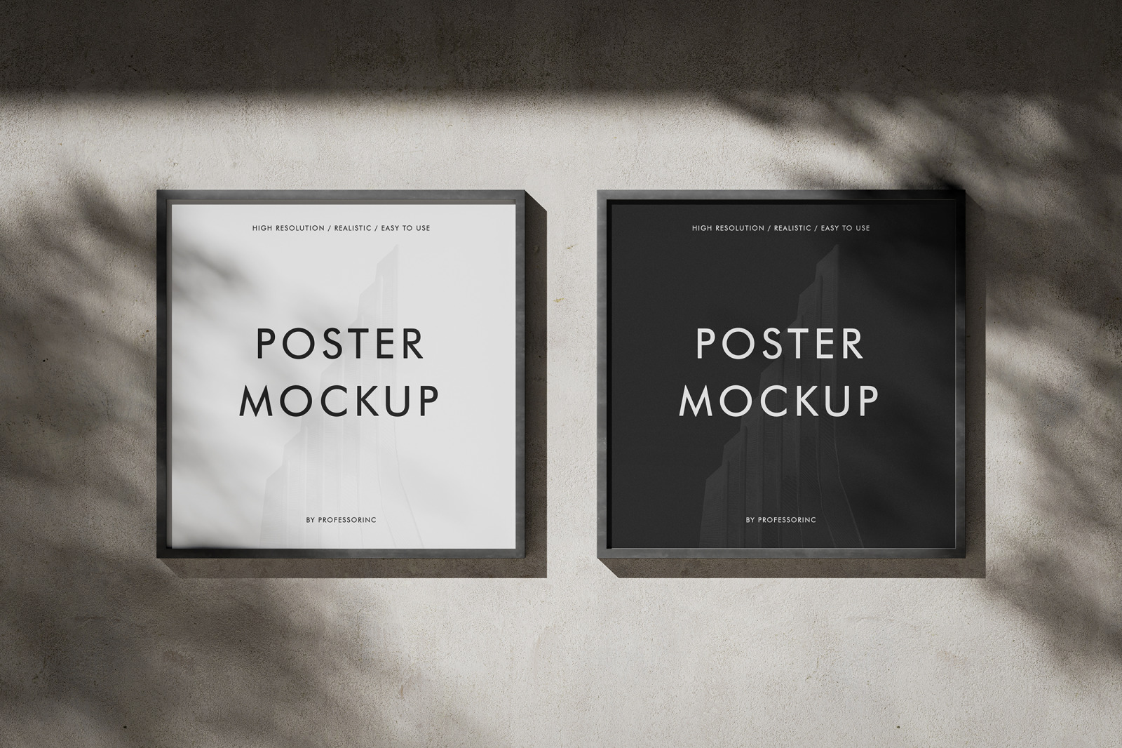 Square Poster Mockup Set