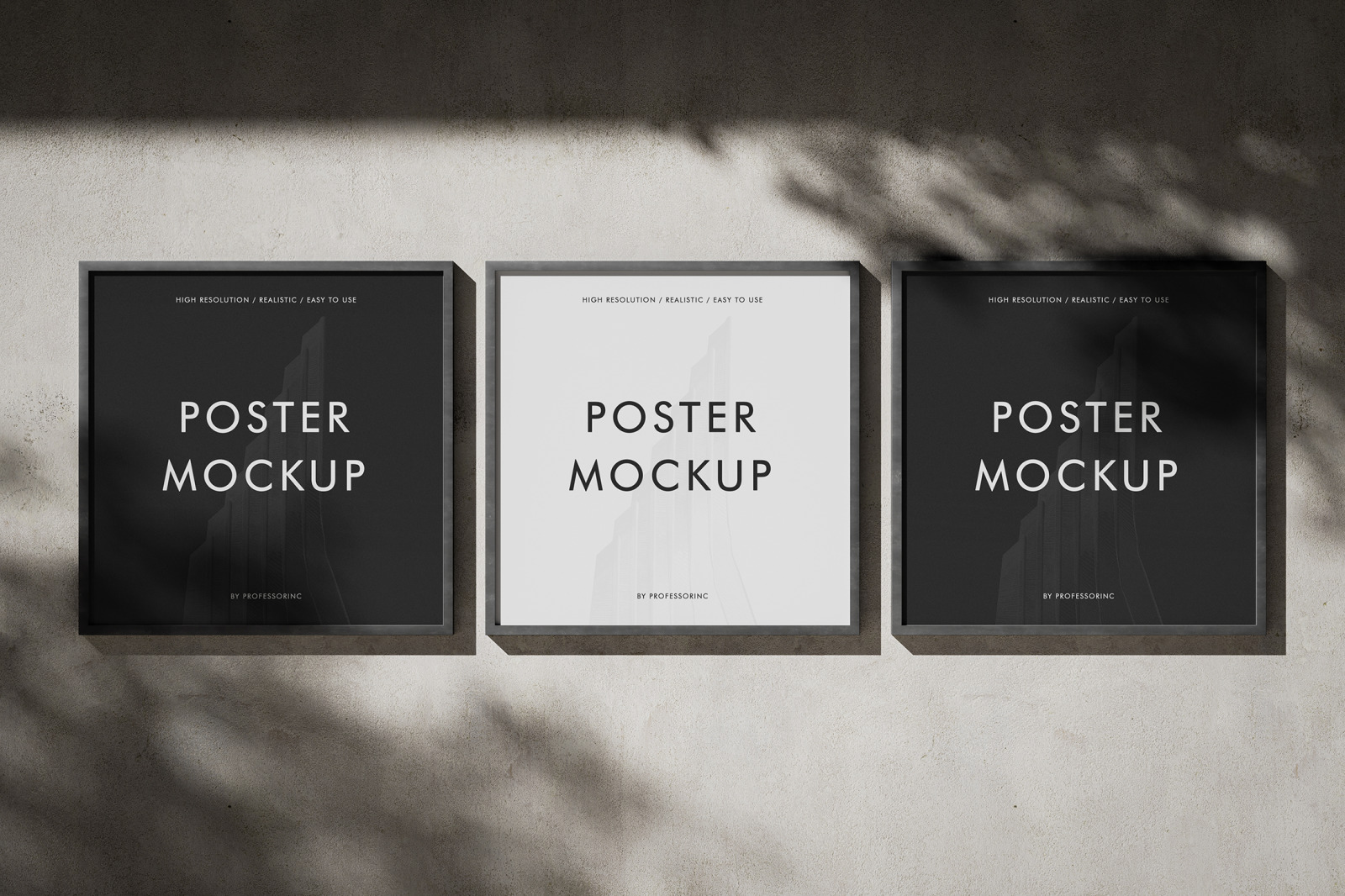 Square Poster Mockup Set