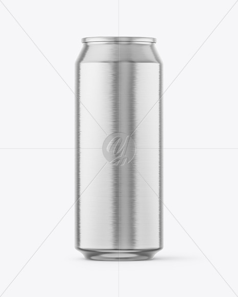 500ml Metallic Drink Can Mockup