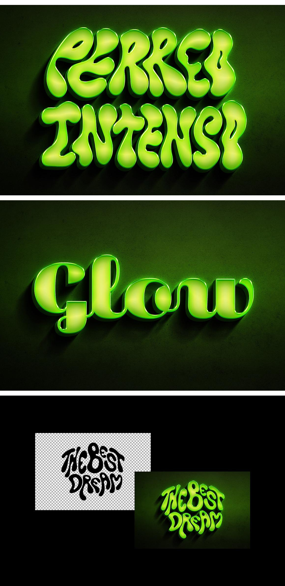 Green Neon Wall Text & Logo Mockup Green Neon Wall Text & Logo Mockup