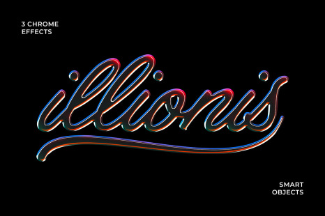 Chrome Logo Effects - Glowing