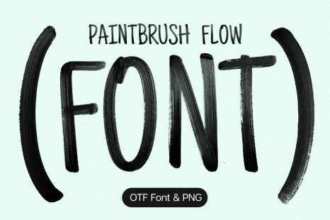 Paintbrush Flow Font - In a hand