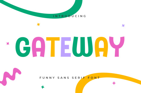 Gateway - Funny Sans Serif Font - Playing girls