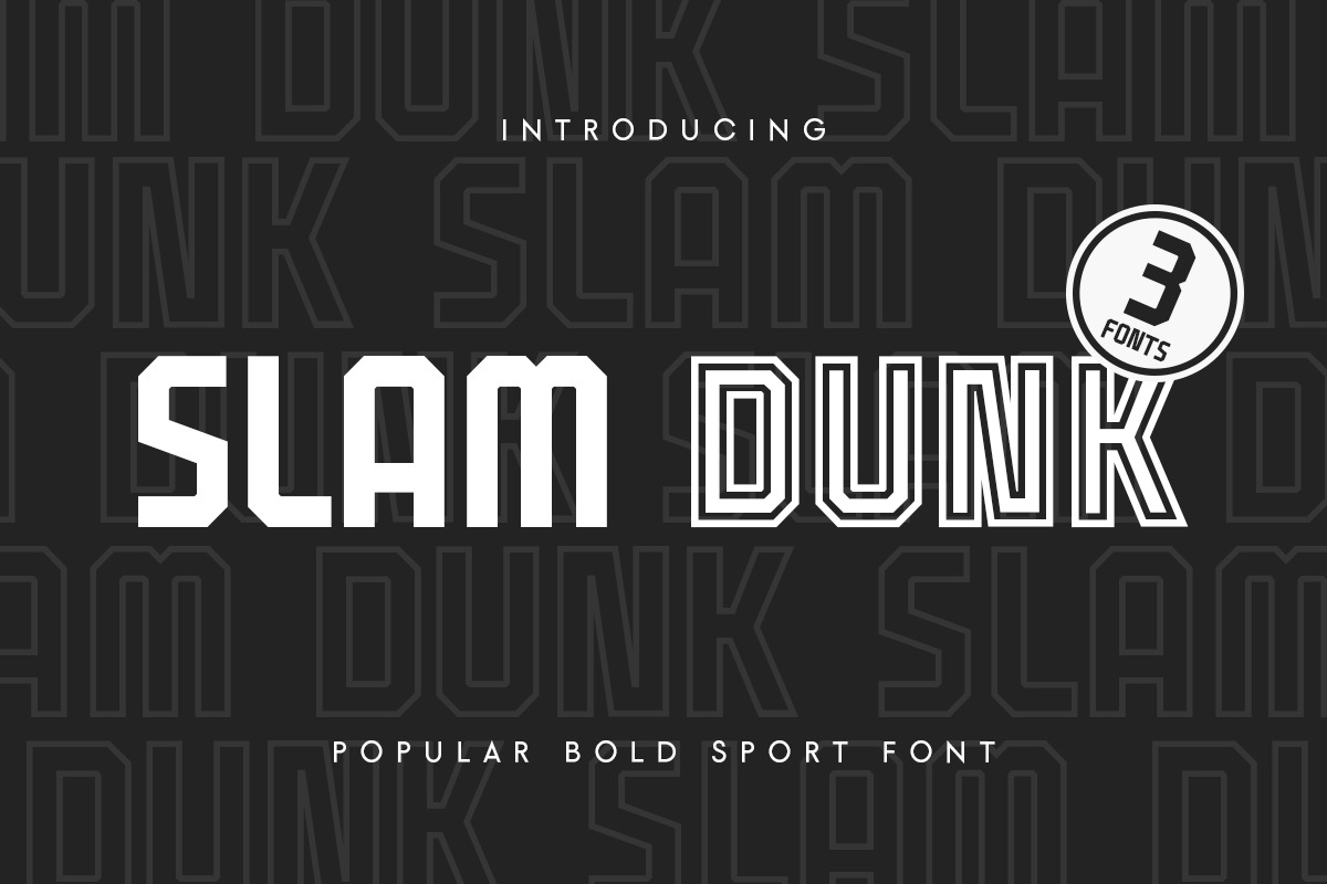 Slam Dunk - Popular Bold Sport Font Slam Dunk - Popular Bold Sport Font