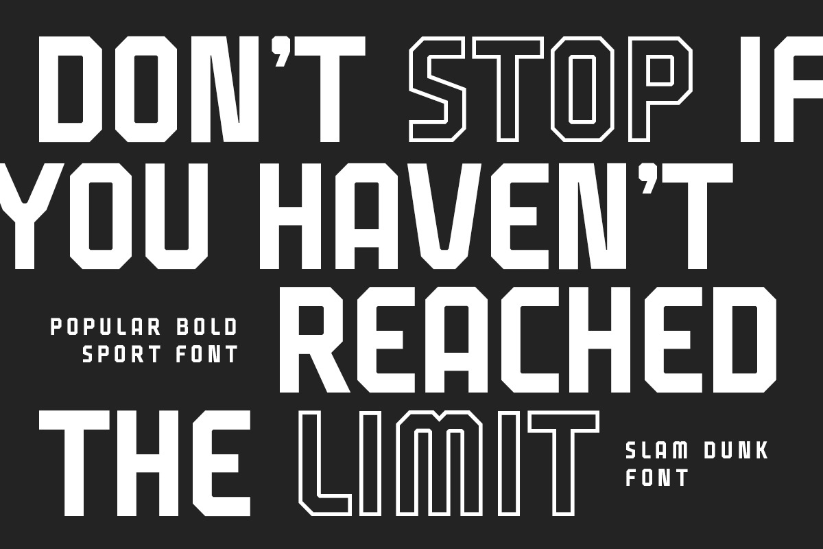 Slam Dunk - Popular Bold Sport Font Slam Dunk - Popular Bold Sport Font