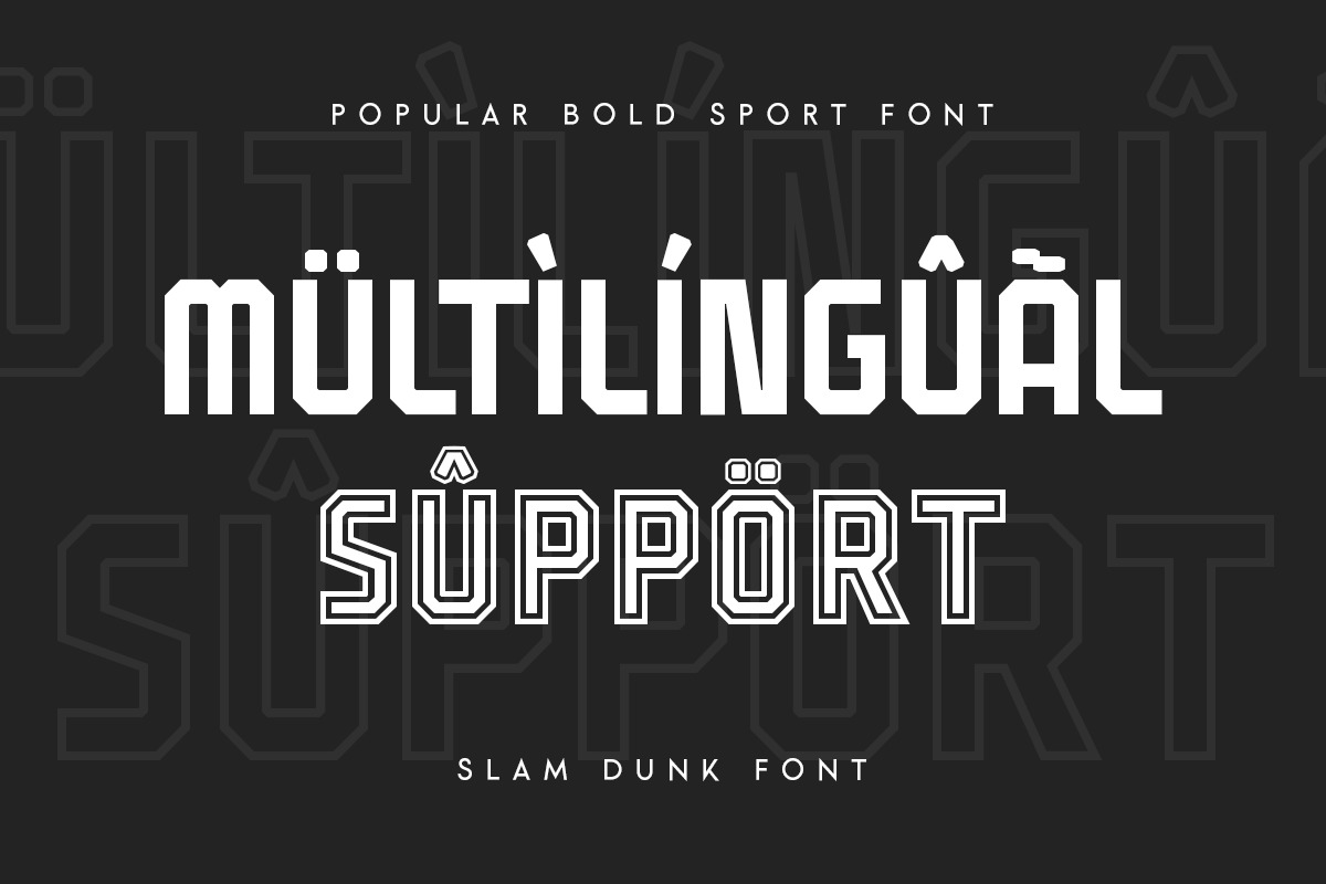 Slam Dunk - Popular Bold Sport Font Slam Dunk - Popular Bold Sport Font