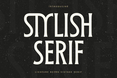 Stylish Serif - Ligature Retro Vintage Serif - Stylish font