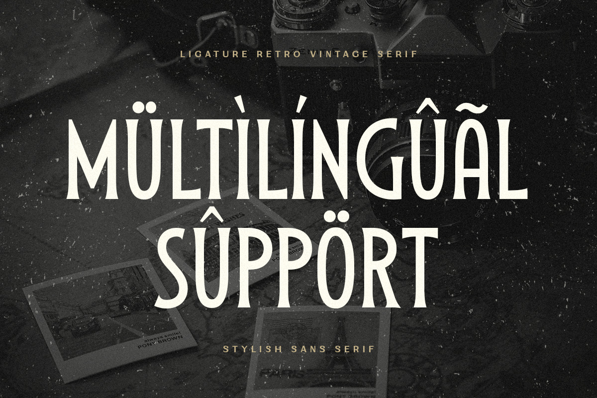 Stylish Serif - Ligature Retro Vintage Serif
