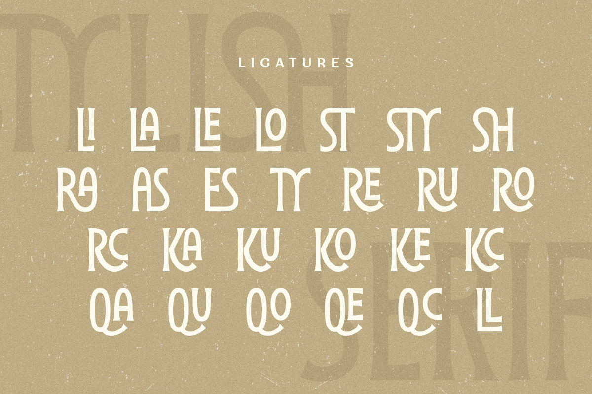 Stylish Serif - Ligature Retro Vintage Serif