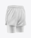 Two-Layer Training Shorts - Back Half Side View