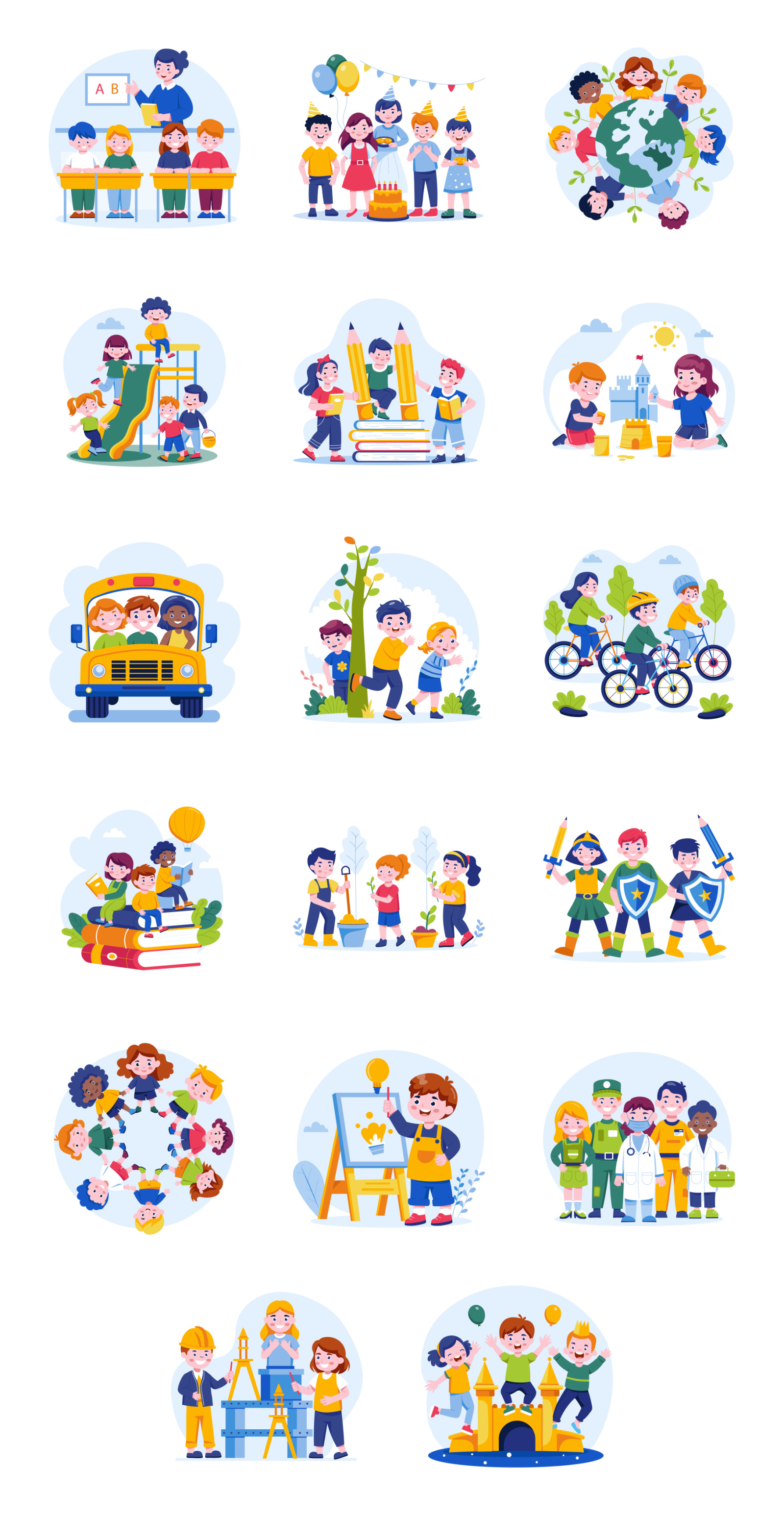 Childrens Day Animated Illustrations Childrens Day Animated Illustrations