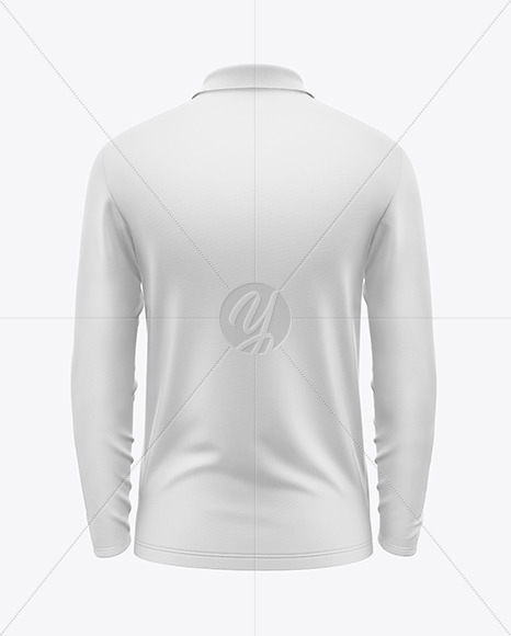 Men's Long Sleeve Polo Shirt Mockup