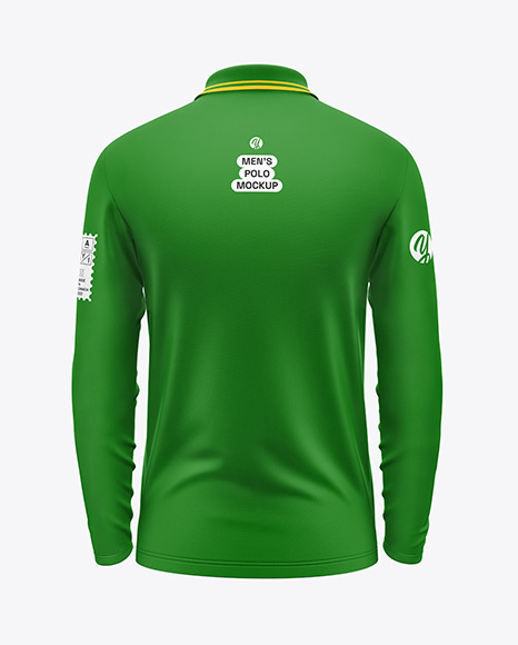 Men's Long Sleeve Polo Shirt Mockup - Brazil Mockups