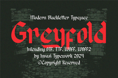 Greyfold - Modern Blackletter - Fancy font