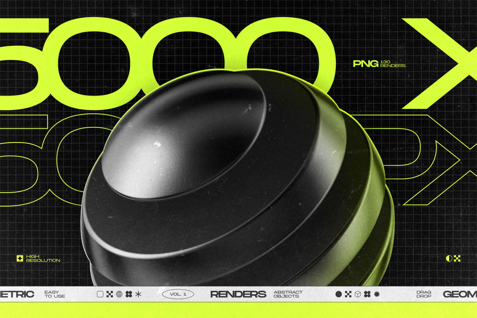 130 Black 3D Elements Collection Vol.1 130 Black 3D Elements Collection Vol.1