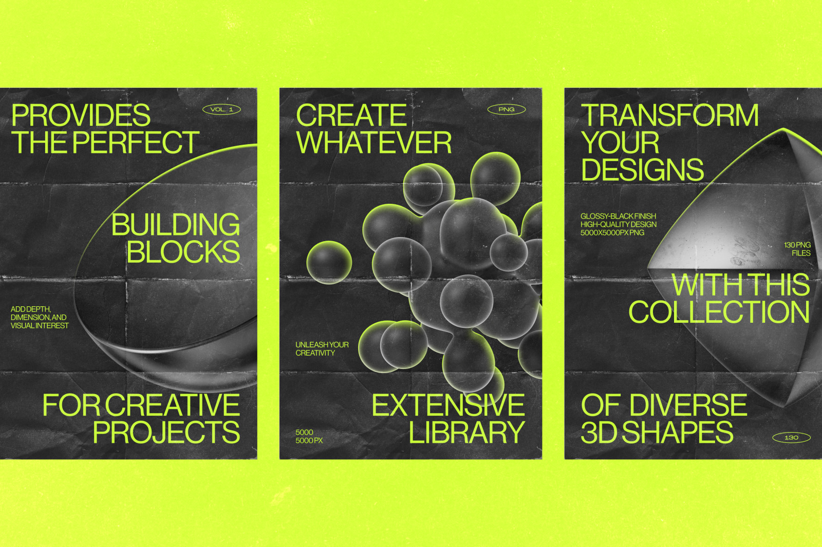 130 Black 3D Elements Collection Vol.1 130 Black 3D Elements Collection Vol.1