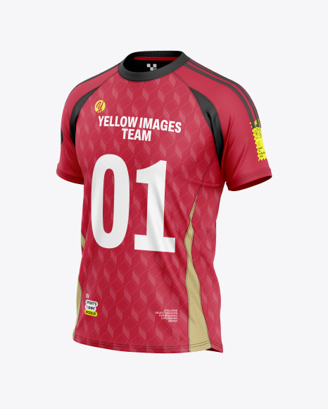 Soccer Jersey Mockup - Half Side View - Mockups