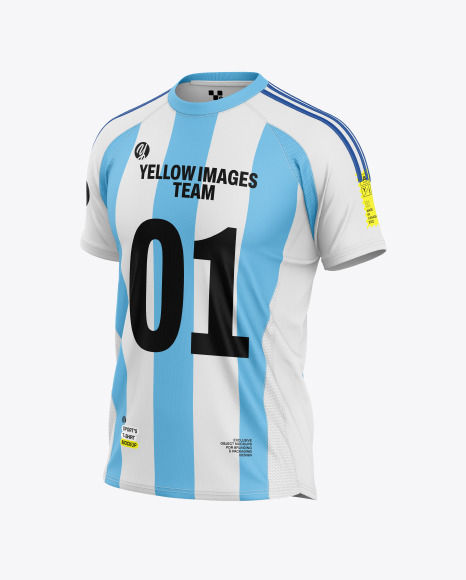 Soccer Jersey Mockup - Half Side View