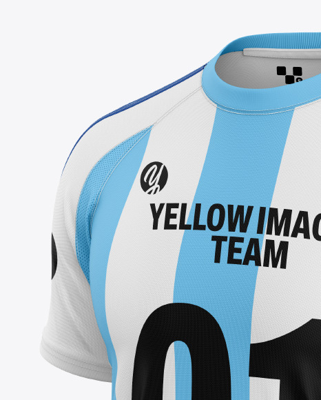 Soccer Jersey Mockup - Half Side View