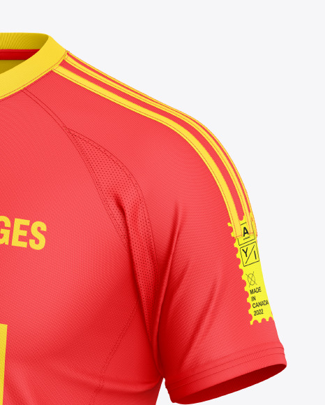 Soccer Jersey Mockup - Half Side View