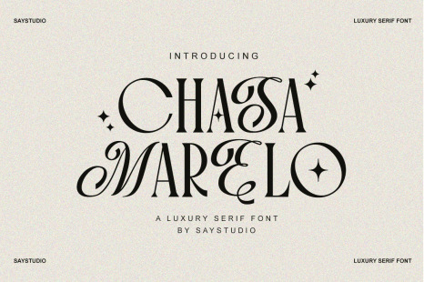 Chasa Marelo - Luxury Branding Font - Elegant script