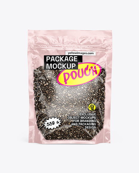 Pouch with Chia Seeds Mockup - Mockup assets