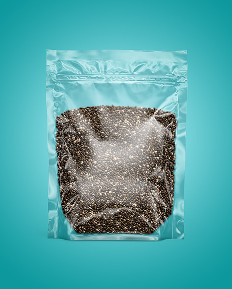 Pouch with Chia Seeds Mockup