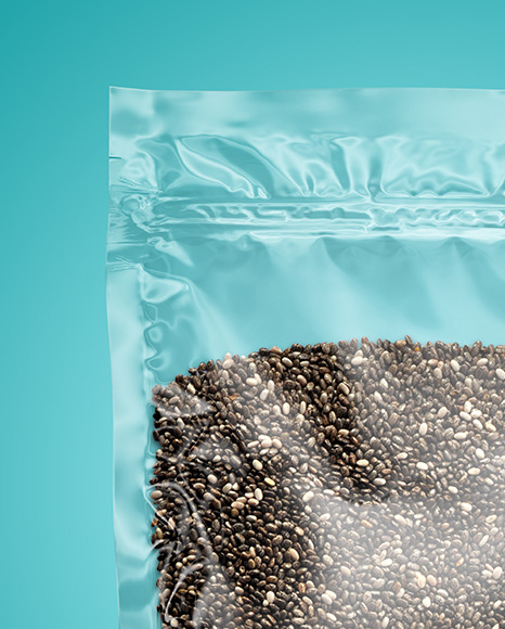 Pouch with Chia Seeds Mockup
