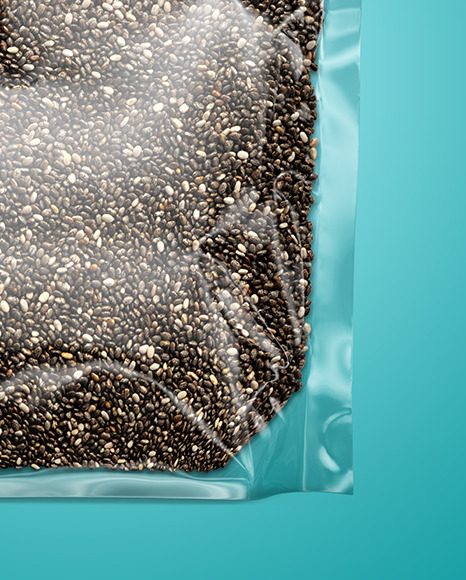 Pouch with Chia Seeds Mockup