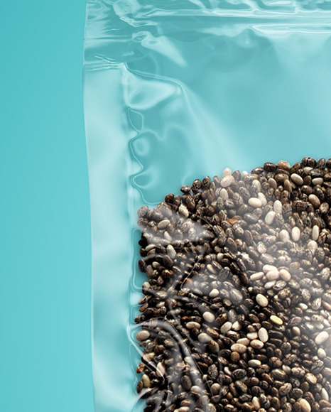 Pouch with Chia Seeds Mockup