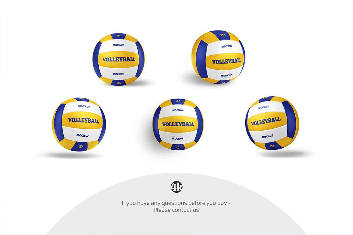 Volleyball Ball Mockup Set Volleyball Ball Mockup Set