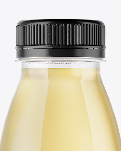 Clear Bottle with Grape Juice Mockup