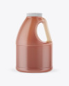 Plastic Jug with Honey Mockup