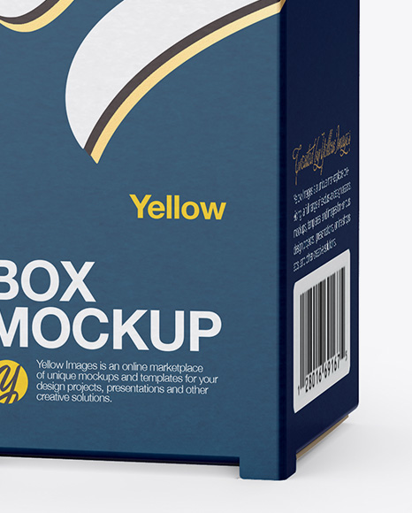 Box Mockup - Half Side View