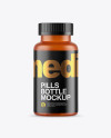 Frosted Orange Fish Oil Bottle Mockup