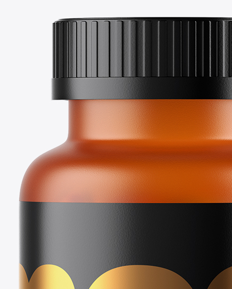 Frosted Orange Fish Oil Bottle Mockup
