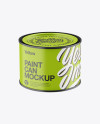 Matte Paint Can Mockup - High Angle