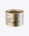 Metallic Paint Can Mockup - High Angle