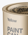 Metallic Paint Can Mockup - High Angle