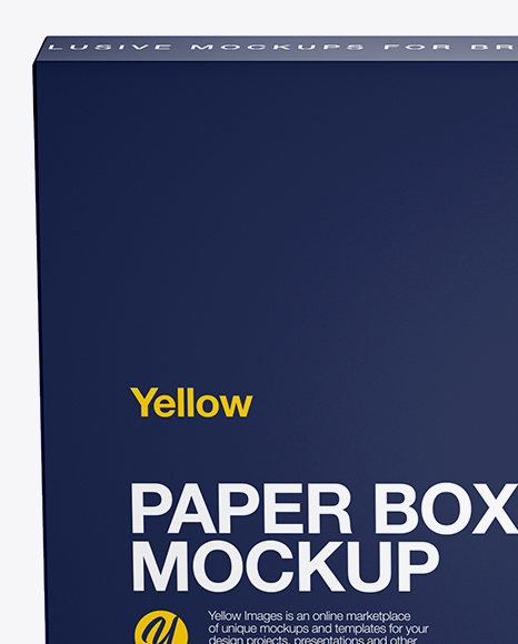 Matte Paper Box Mockup (High-Angle Shot)