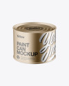 Metallic Paint Can Mockup - High Angle