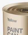 Metallic Paint Can Mockup - High Angle